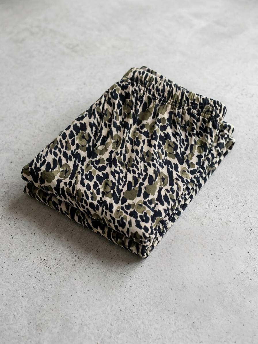 Women’s Leopard Print Lounge Palazzo Pants with Elastic Waist