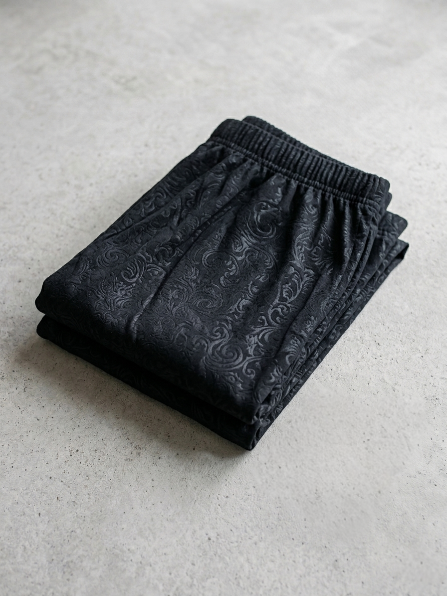 Women’s Printed Palazzo Pants - Black