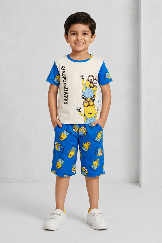 Minions Cotton Shorts Night Suit – New Arrival