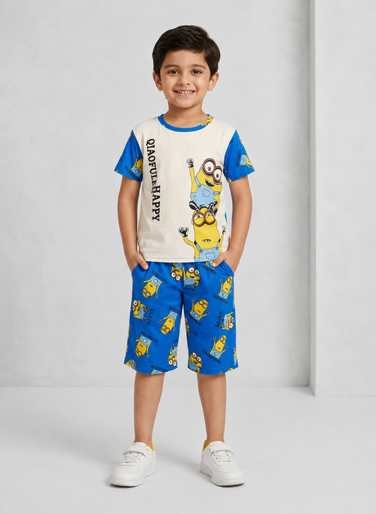 Minions Cotton Shorts Night Suit – New Arrival
