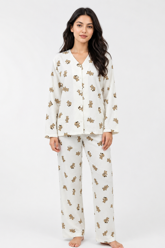 Honey Bear Textured Loungewear Set