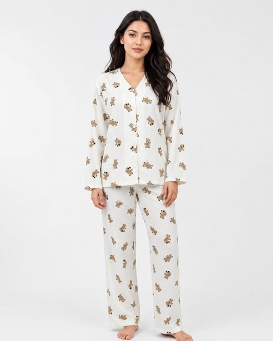 Honey Bear Textured Loungewear Set