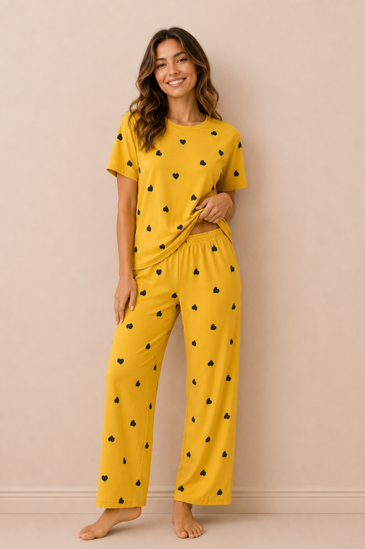 Sunny Hearts Comfort Pajama Set