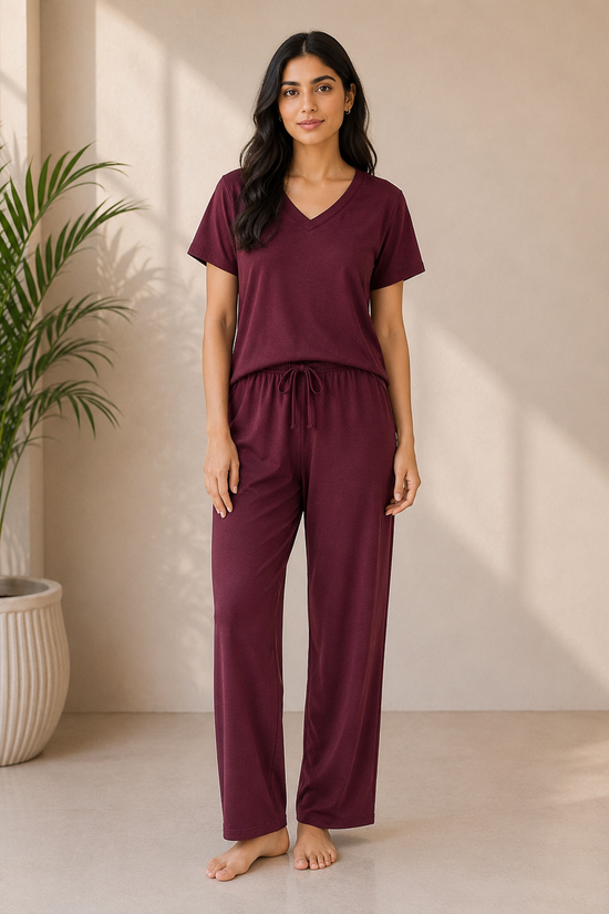 Signature Midnight V-Neck Lounge Set