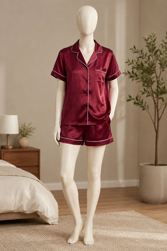 Velvet Nights Silk Short Set