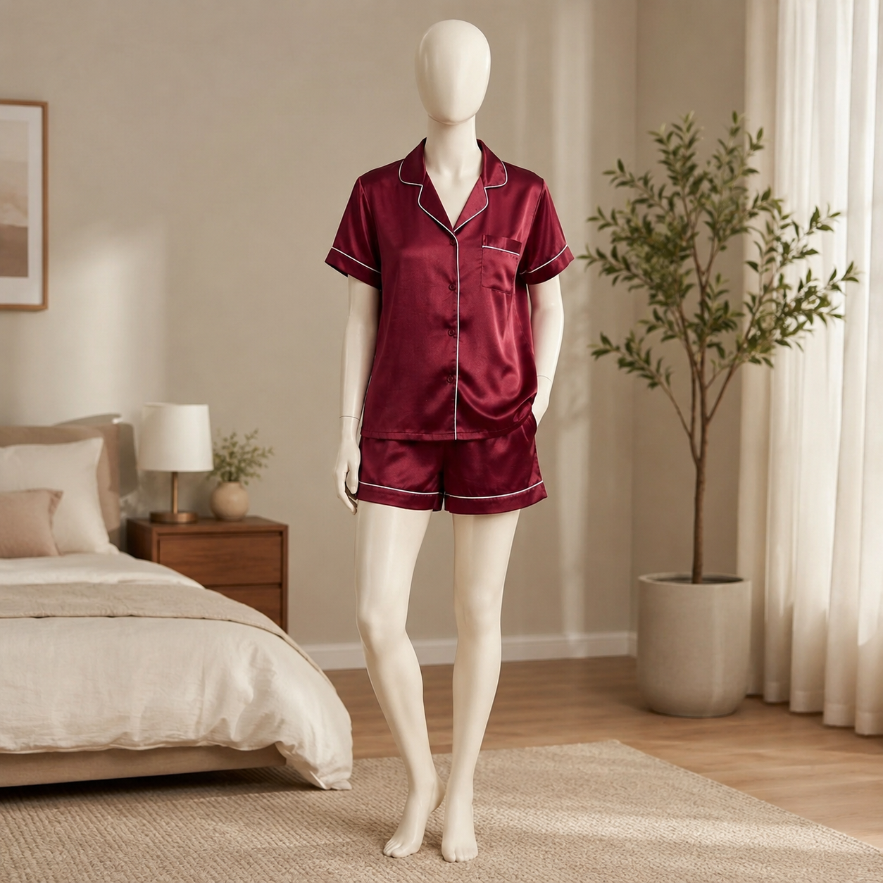 Velvet Nights Silk Short Set