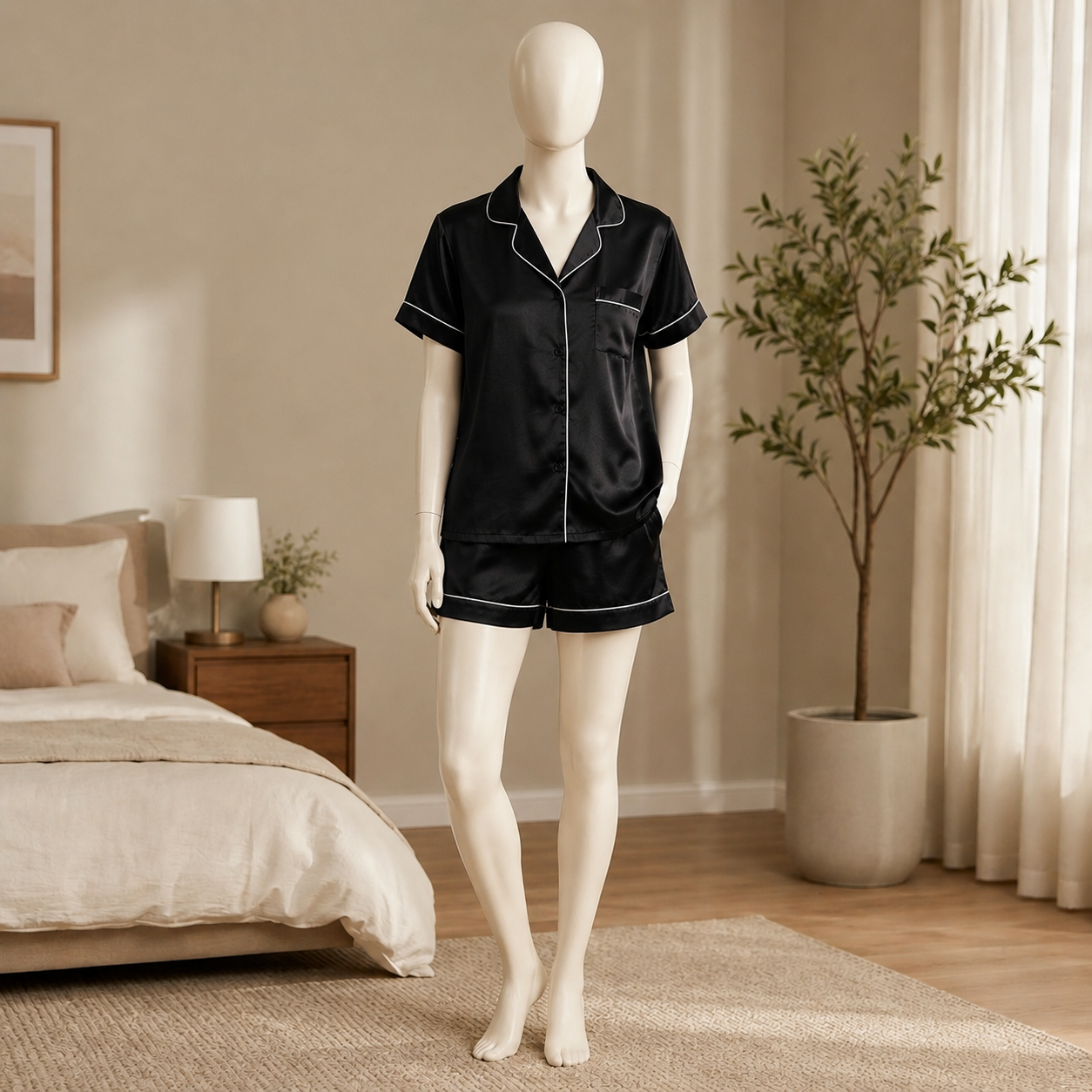 Velvet Nights Silk Short Set