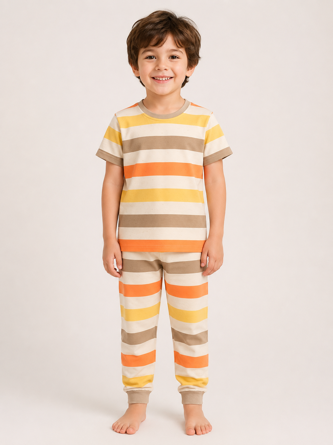 Sunset Stripe Bliss Night Suit Set
