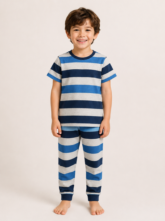 Blue Stripe Comfort Night Suit