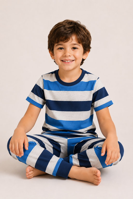 Blue Stripe Comfort Night Suit