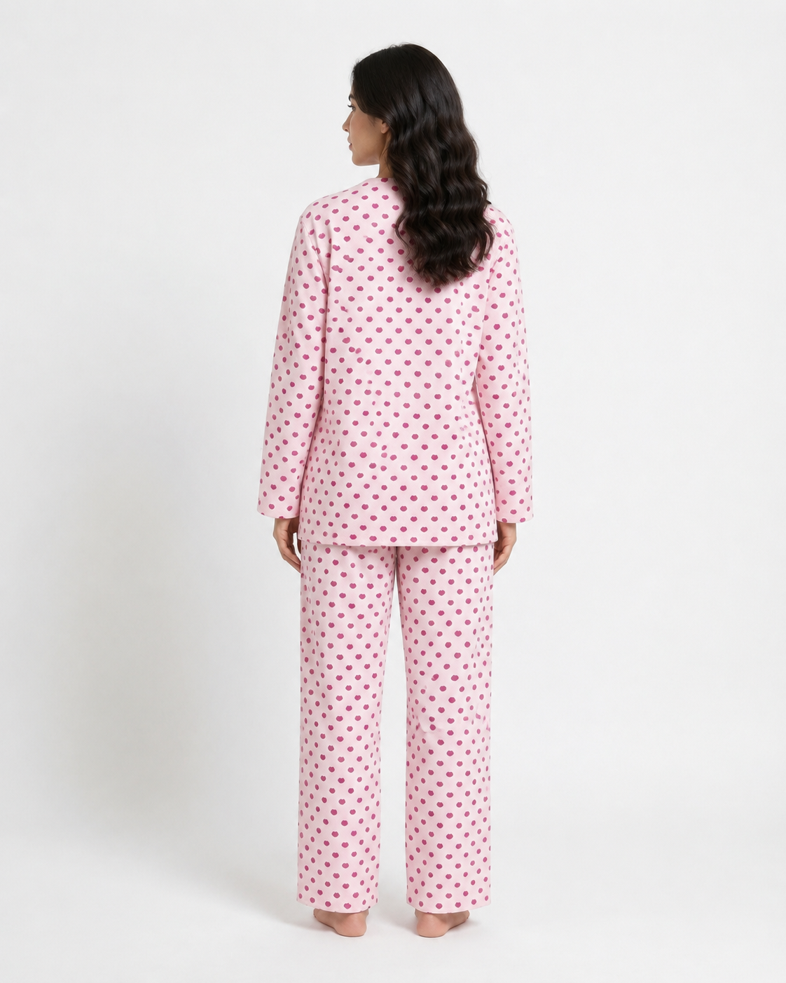 Soft Rose Popcorn Knit Nightsuit