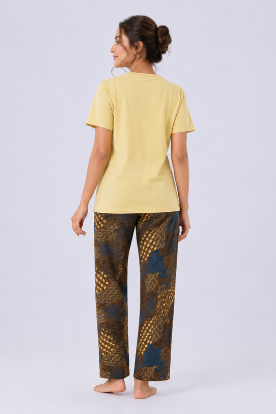 Life Is Beautiful Graphic Tee & Printed Lounge Pants Set