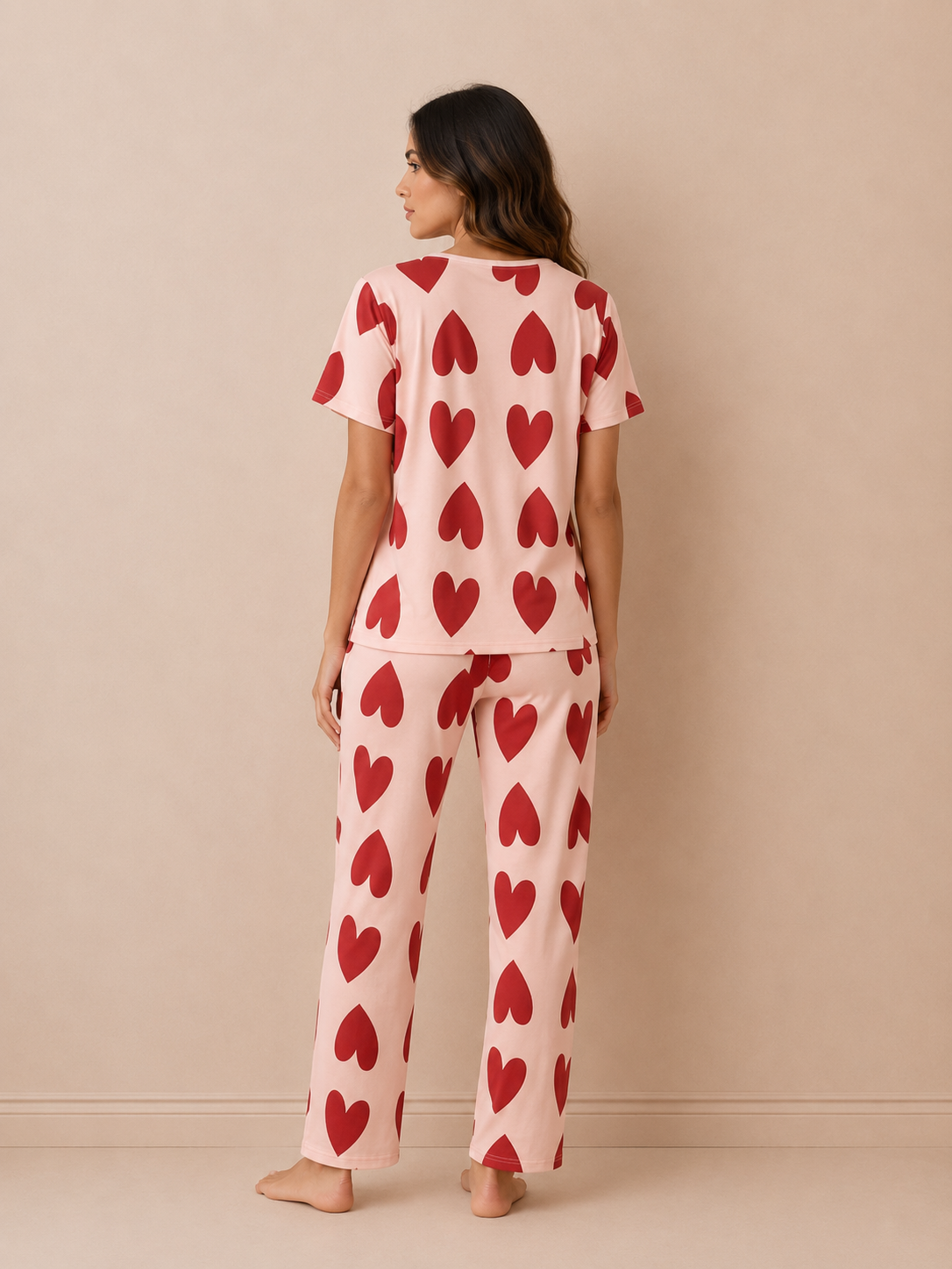 Blush Hearts Cotton Pajama Set