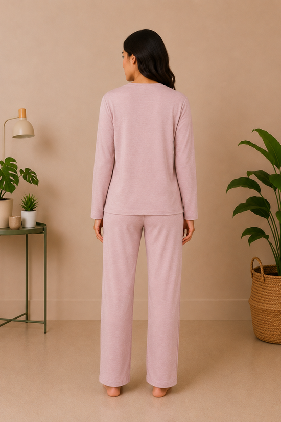 Solid Cozy Night Suit – Full Sleeves