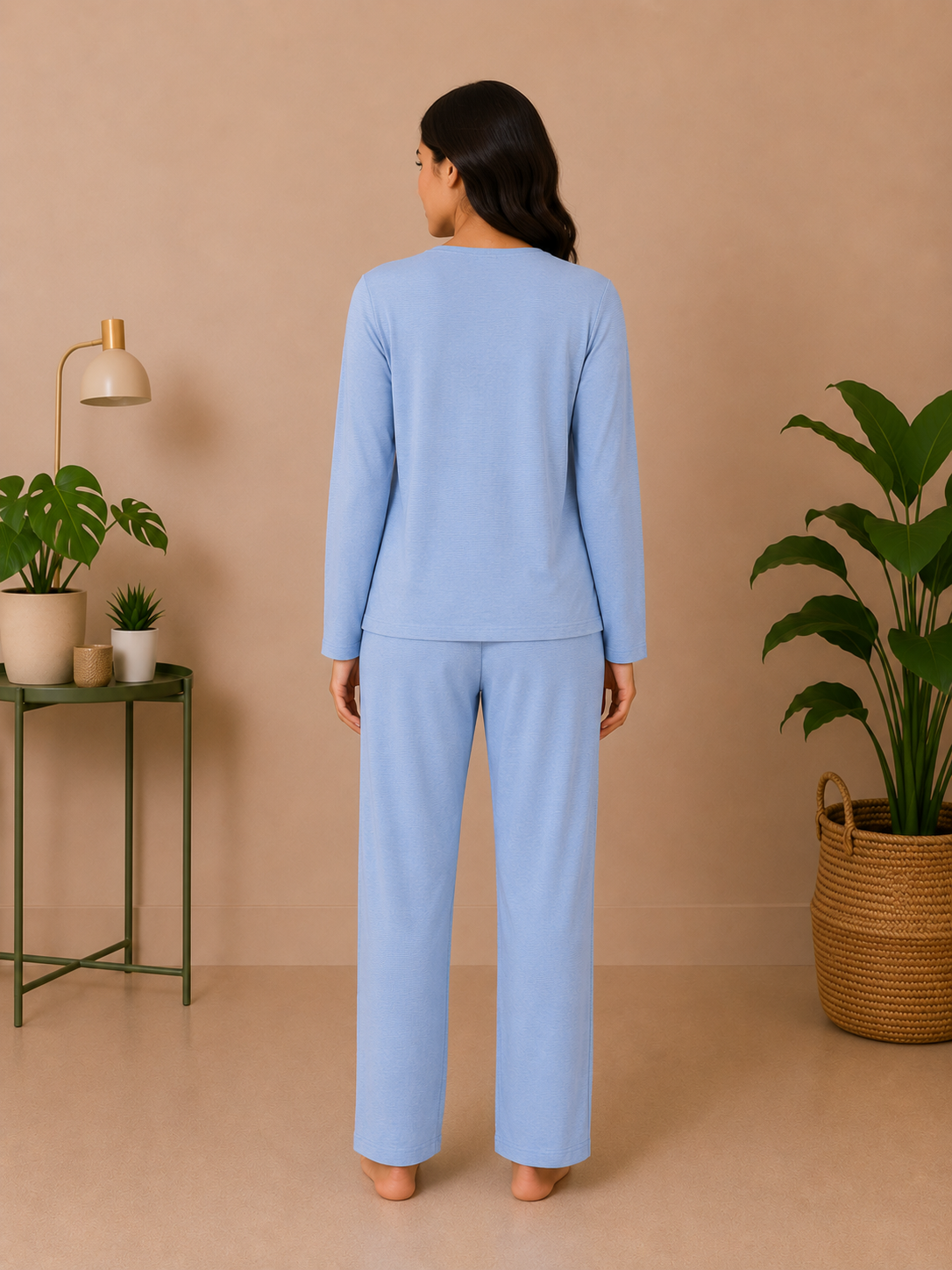 Blue Cozy Night Suit – Full Sleeves