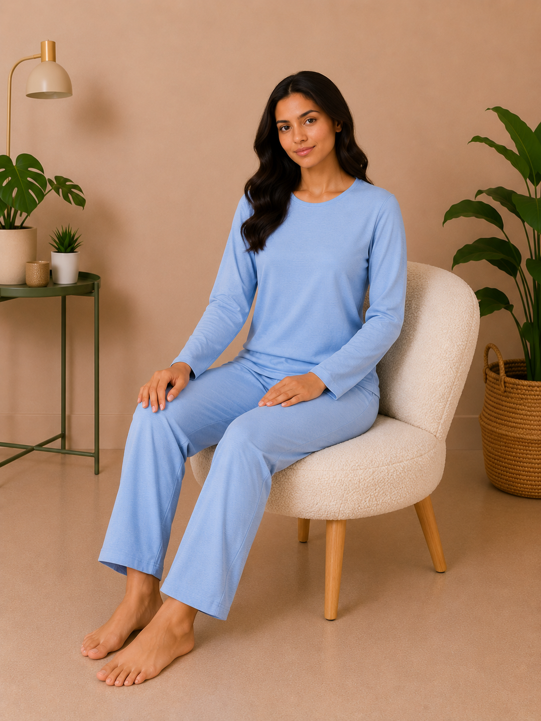 Blue Cozy Night Suit – Full Sleeves