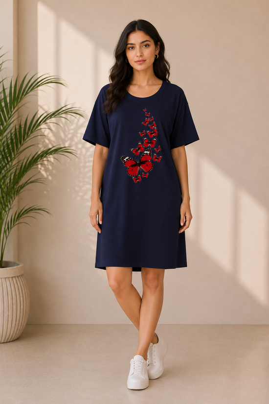 Navy Monarch Oversized T-Shirt