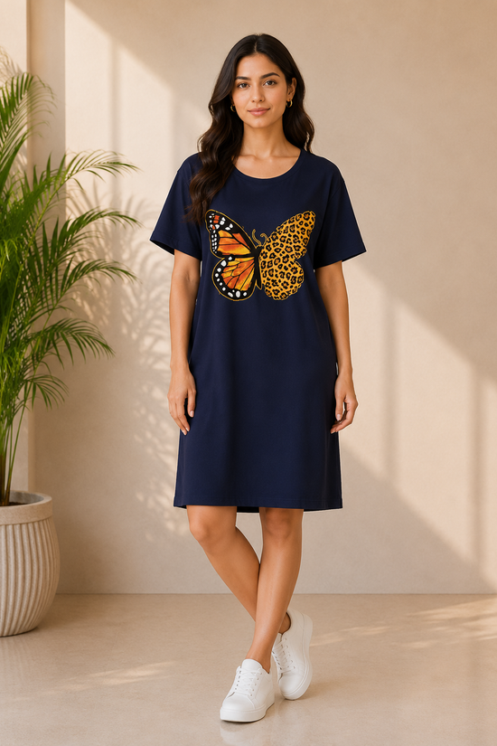 Navy Monarch Oversized T-Shirt