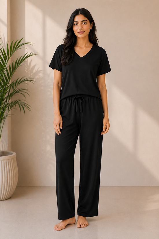 Signature Midnight V-Neck Lounge Set