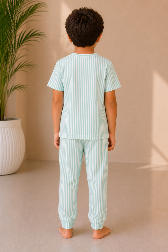 Aqua Breeze Stripe Night Set