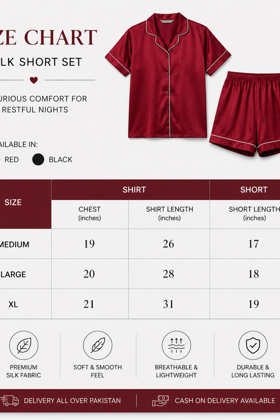 Velvet Nights Silk Short Set