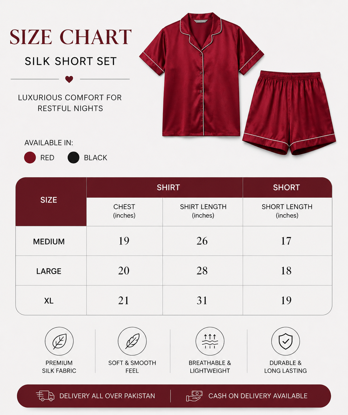 Velvet Nights Silk Short Set