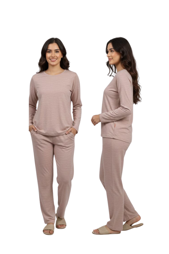 Solid Cozy Night Suit – Full Sleeves