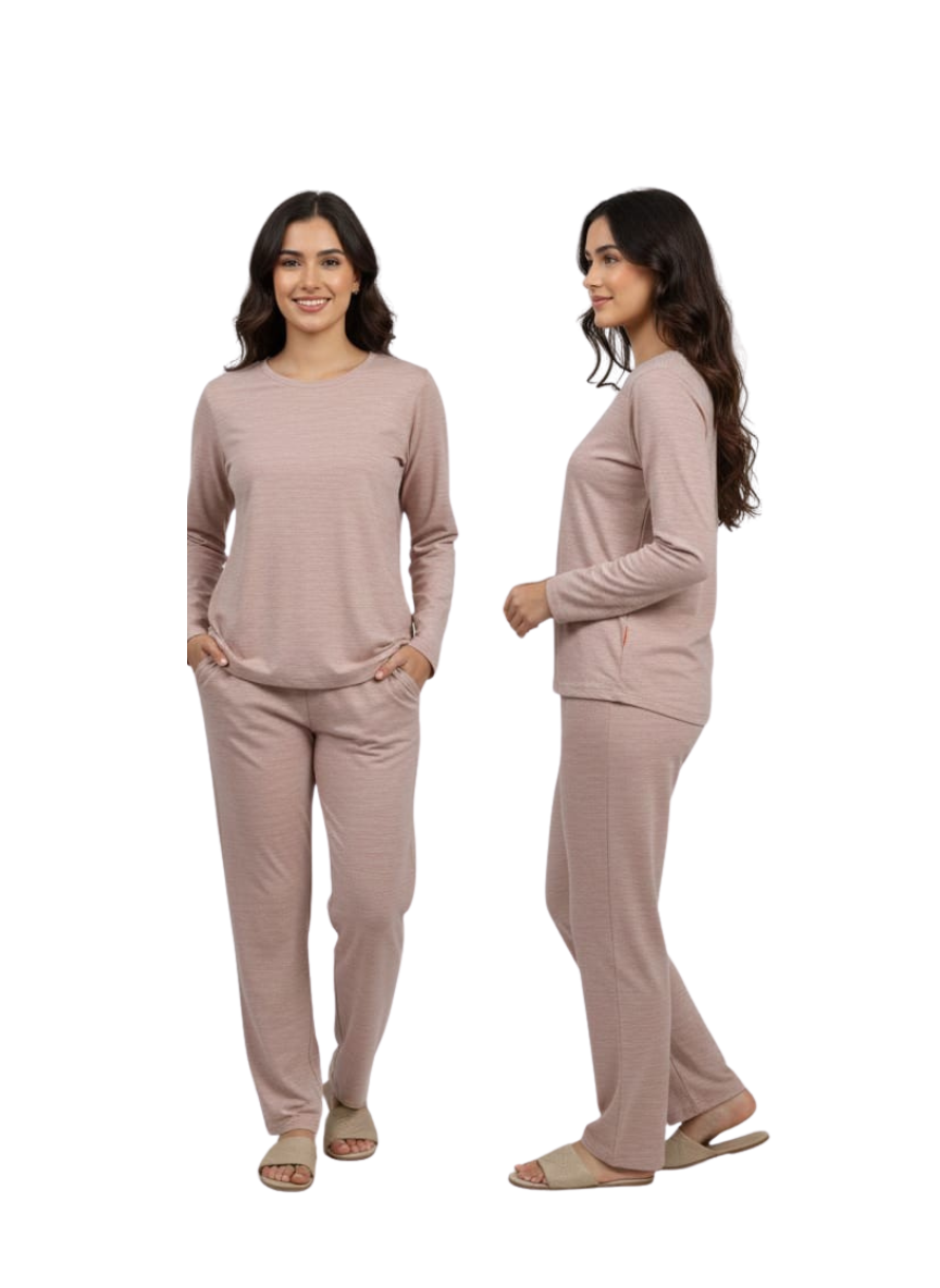 Solid Cozy Night Suit – Full Sleeves