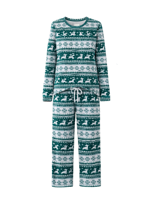 Geometric Printed Night Suit – Full Sleeves