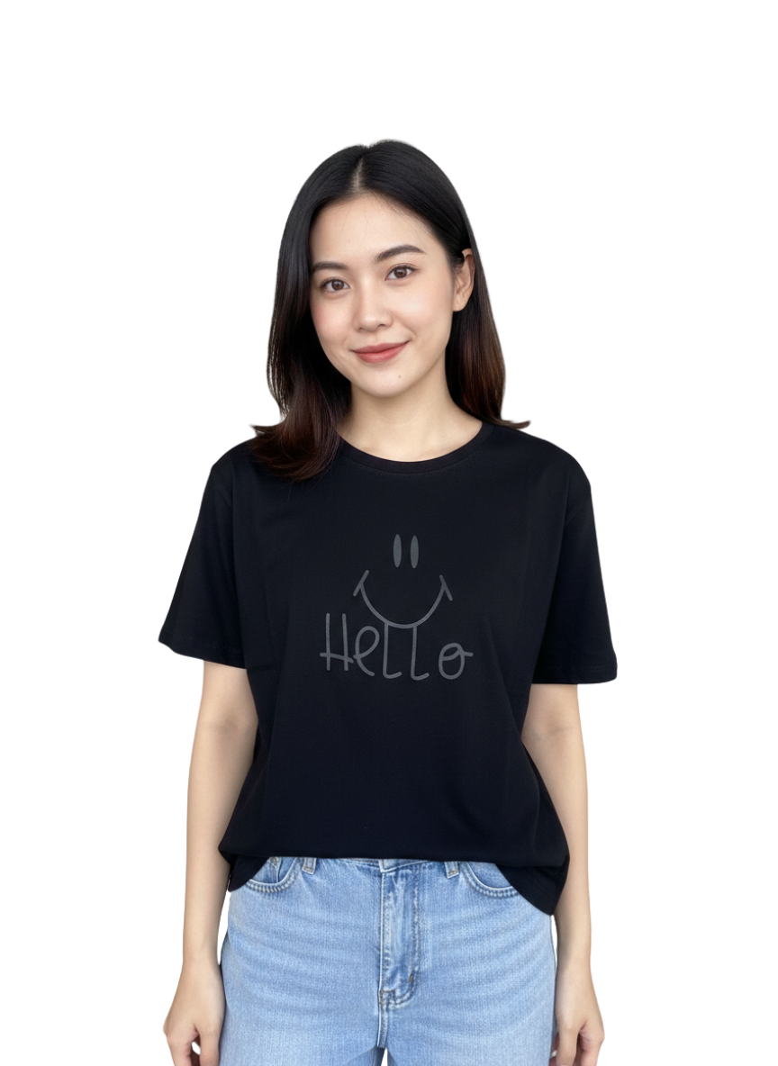 Hello Smile Graphic Cotton T-Shirt – Soft Everyday Wear