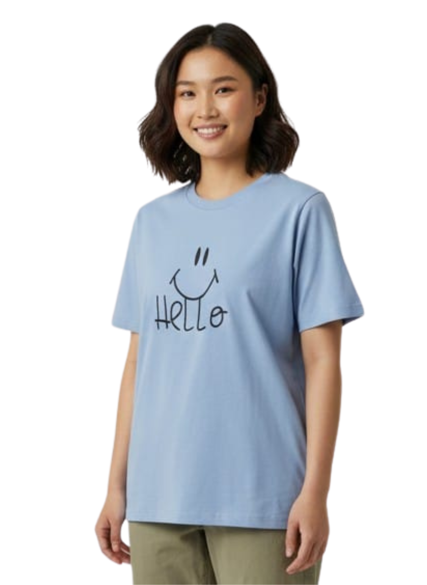 Hello Smile Graphic Cotton T-Shirt – Soft Everyday Wear