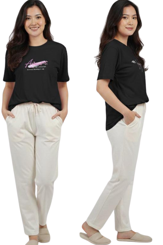 Admit it Graphic black T-shirt – soft cotton casual wear