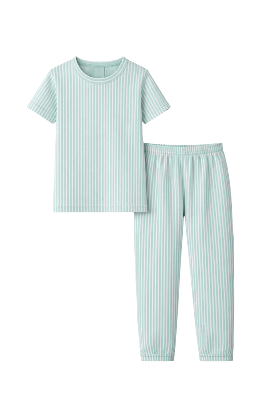 Aqua Breeze Stripe Night Set