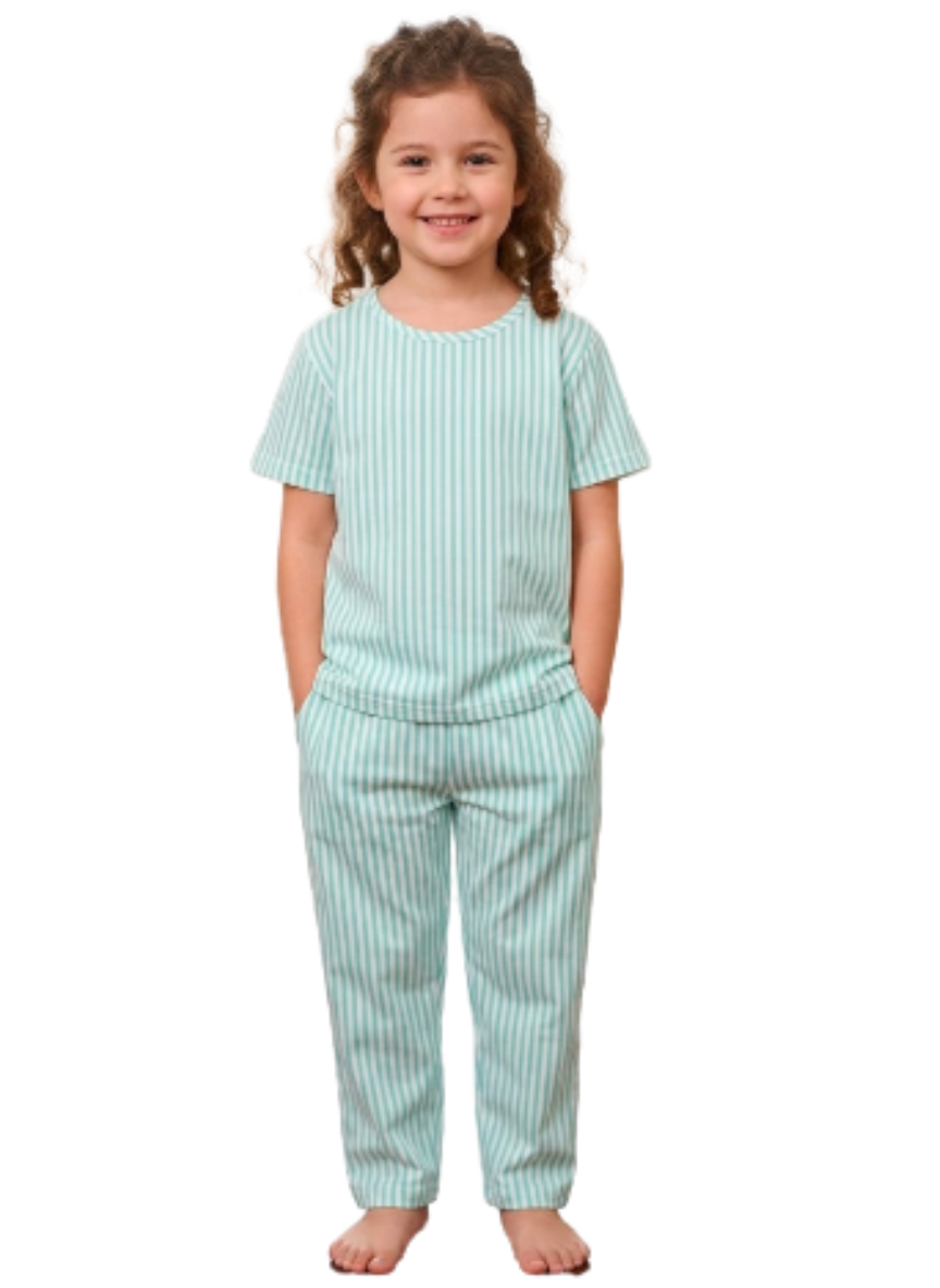 Aqua Breeze Stripe Night Set