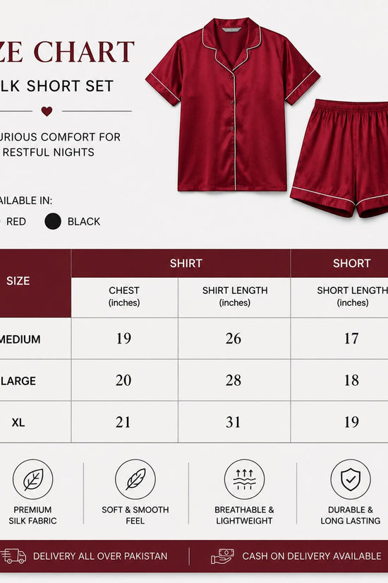 Velvet Nights Silk Short Set