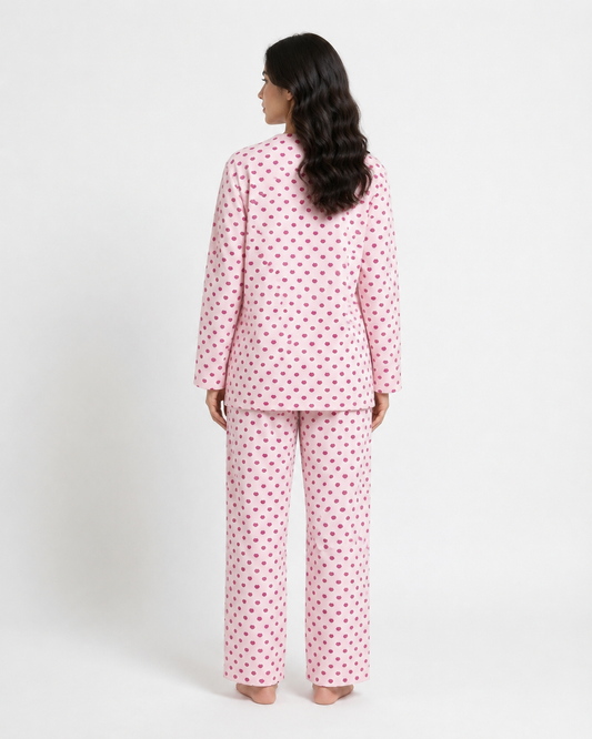 Soft Rose Popcorn Knit Nightsuit